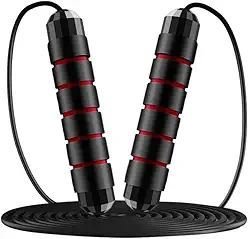 Corda de pular com rolamentos, cabo de aço ajustável e alças de espuma. Leve, rápida e sem emaranhados. Ideal para treinos e emagrecimento – Qualidade Premium LNSTORE