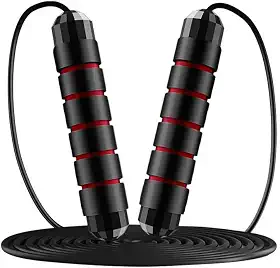 Corda de pular com rolamentos, cabo de aço ajustável e alças de espuma. Leve, rápida e sem emaranhados. Ideal para treinos e emagrecimento – Qualidade Premium LNSTORE