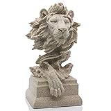 H&W Sandstone Lion - The King of Beasts - Statue Decoration for Home/Study/Living Room, Great...