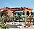 U-MAX Wood Pergola 12'x10' Cedar Wood Gazebo with Durability, Stability, Structure, Snow and Wind Supported,Mirador Outdoor Pergola for Patio Deck Garden Backyard and Patio