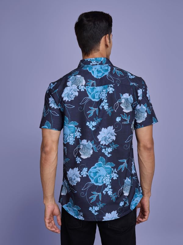 Image of Pinkmint Stylish Shirt for Men ll Printed Half Sleeve Shirt's ll Regular Fit Chest Pocket Shirt