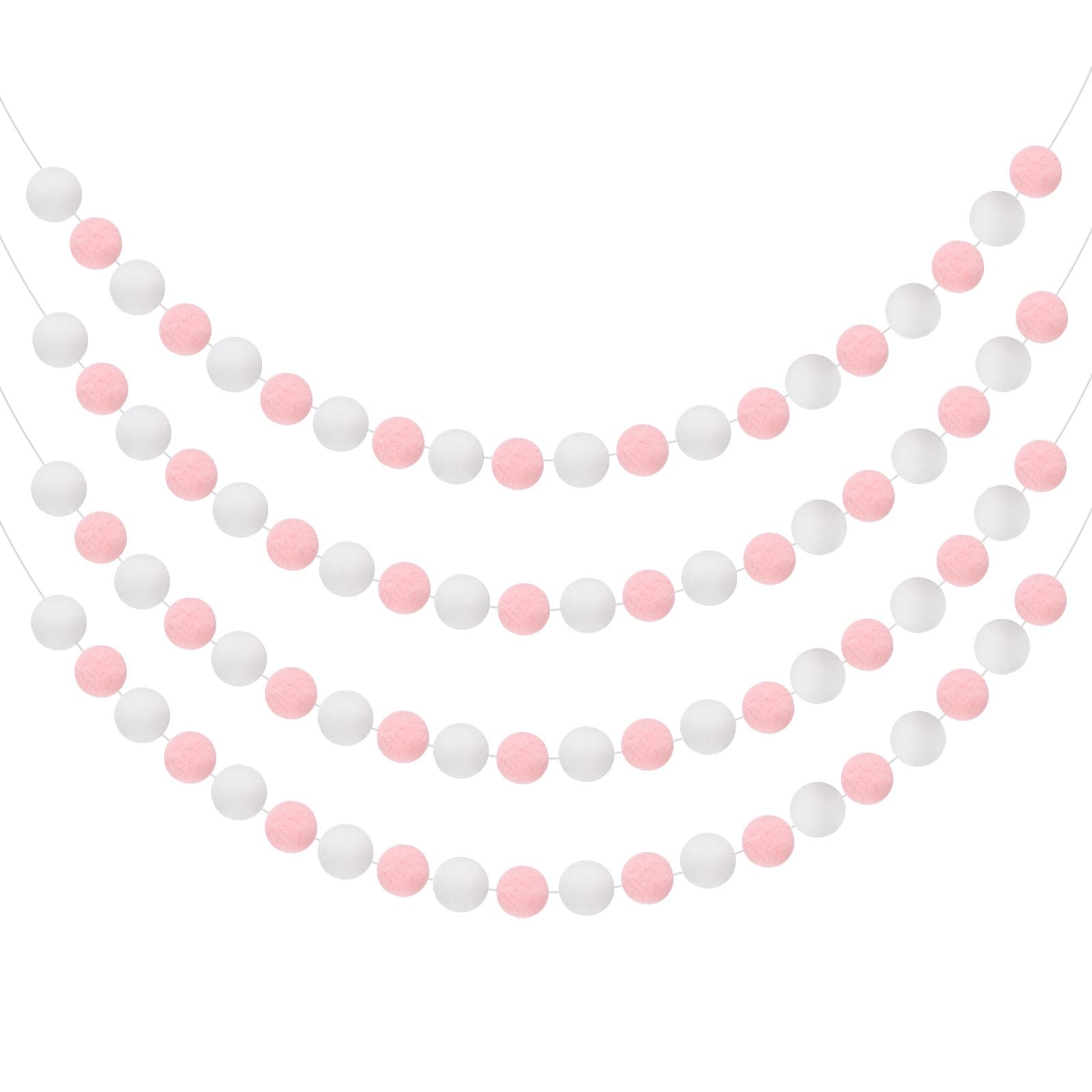 Guirlande de pompons feutre pour anniversaire et Pâques | Décoration de chambre
