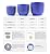 Homephyte 4 + 5 + 6 Inch Ceramic Pot for Indoor-Outdoor Plants, Succulents Plant Pots, Orchid Flower Pots with Drainage Hole, Modern Stoneware Pots Planter, Set of 3 (Dark Blue, 4+5+6 Inch)