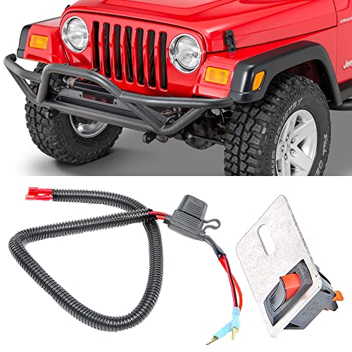 Quadratec Deluxe Dome Light Switch & Bypass Harness Kit - Fits Jeep Wrangler TJ & LJ Unlimited 1997-2006 - No Drill Installation - Drive Doorless with Ease - Disable Door Chime & Interior Lighting