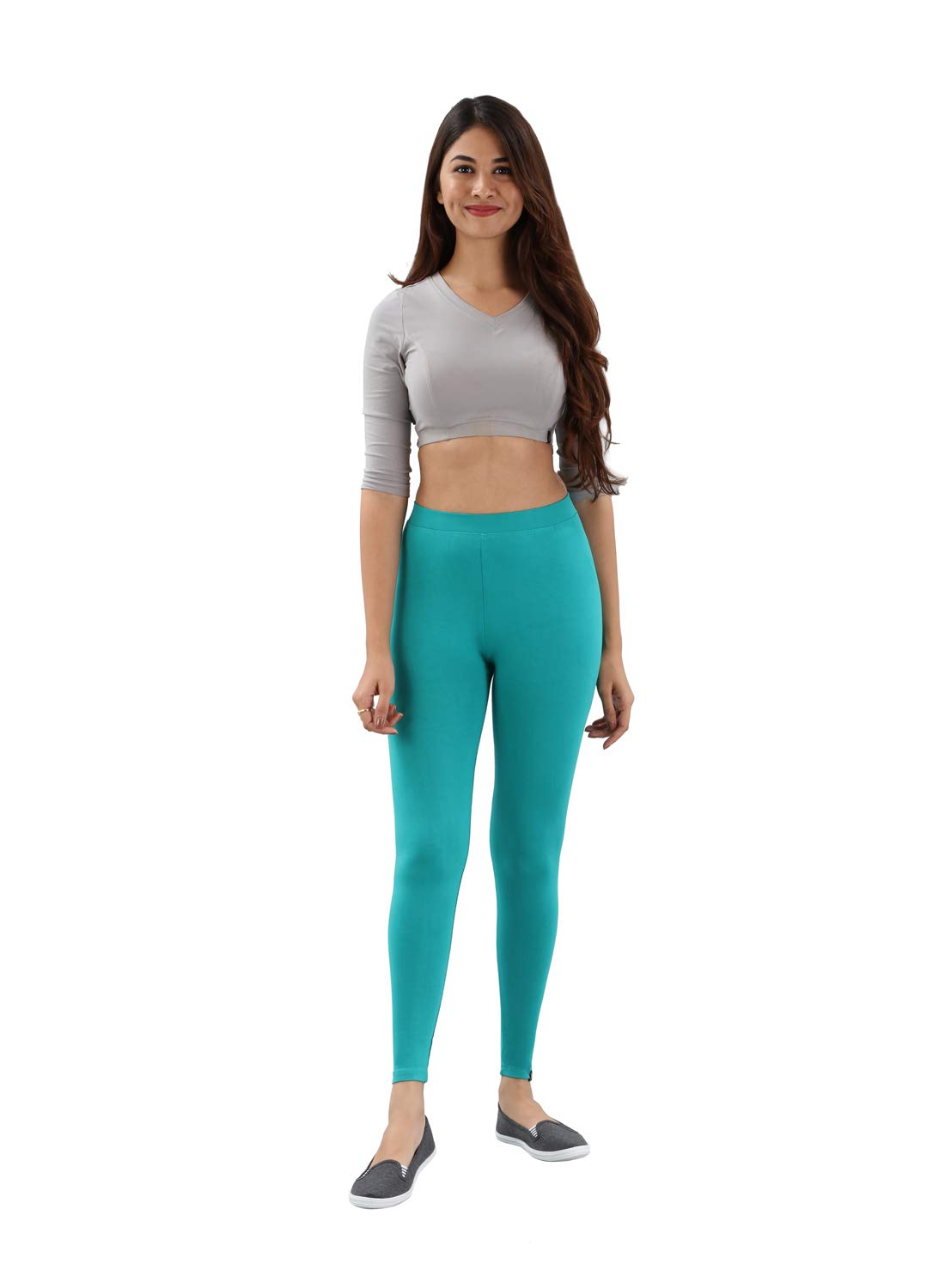 TWIN BIRDS Tailored Cut & Classic Fit Stretchable Viscose Elasthane Fabric Ankle Length Leggings for Women