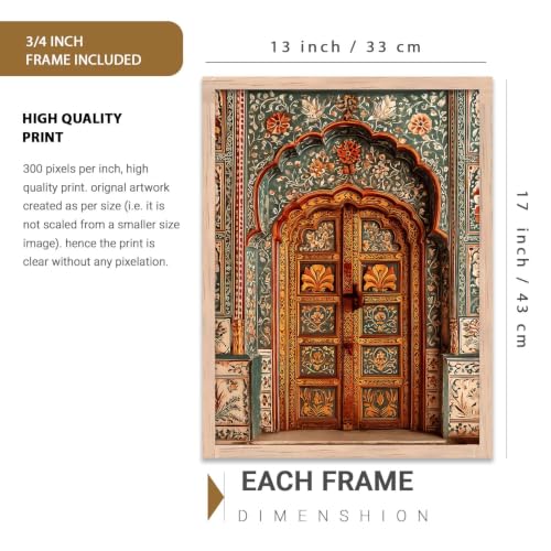 Image of kotart Indian Art Traditional Paintings for Living Room | Framed Wall Painting for Home Room Bedroom Office Wall Decor | Wall Poster With frames Set of 3 (13X17 inch)