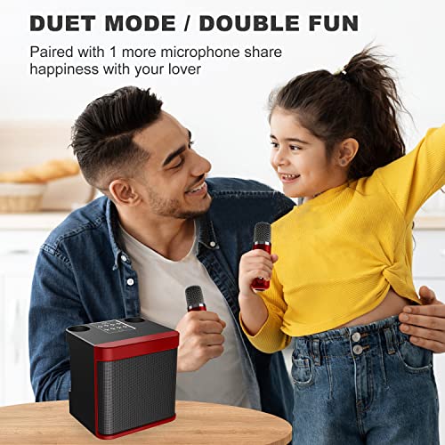 Fullife Karaoke Machine For Adults/Kids With 2 Wireless Microphones, Portable Bluetooth Karaoke Speaker Pa System, Singing Machine With Echo And Vocal Cut, For Christmas, Birthday #TOP6