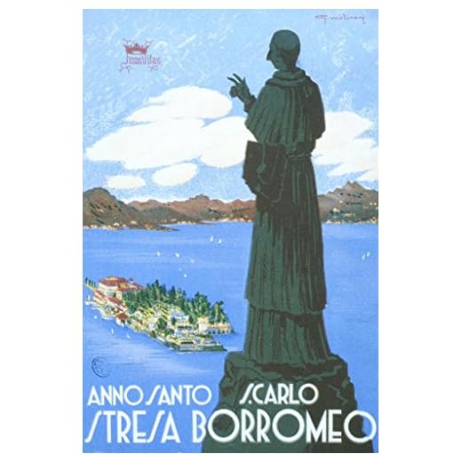 San Carlone Lake Maggiore Italy Vintage Travel French Cool Wall Decor Art Print Poster 24x36