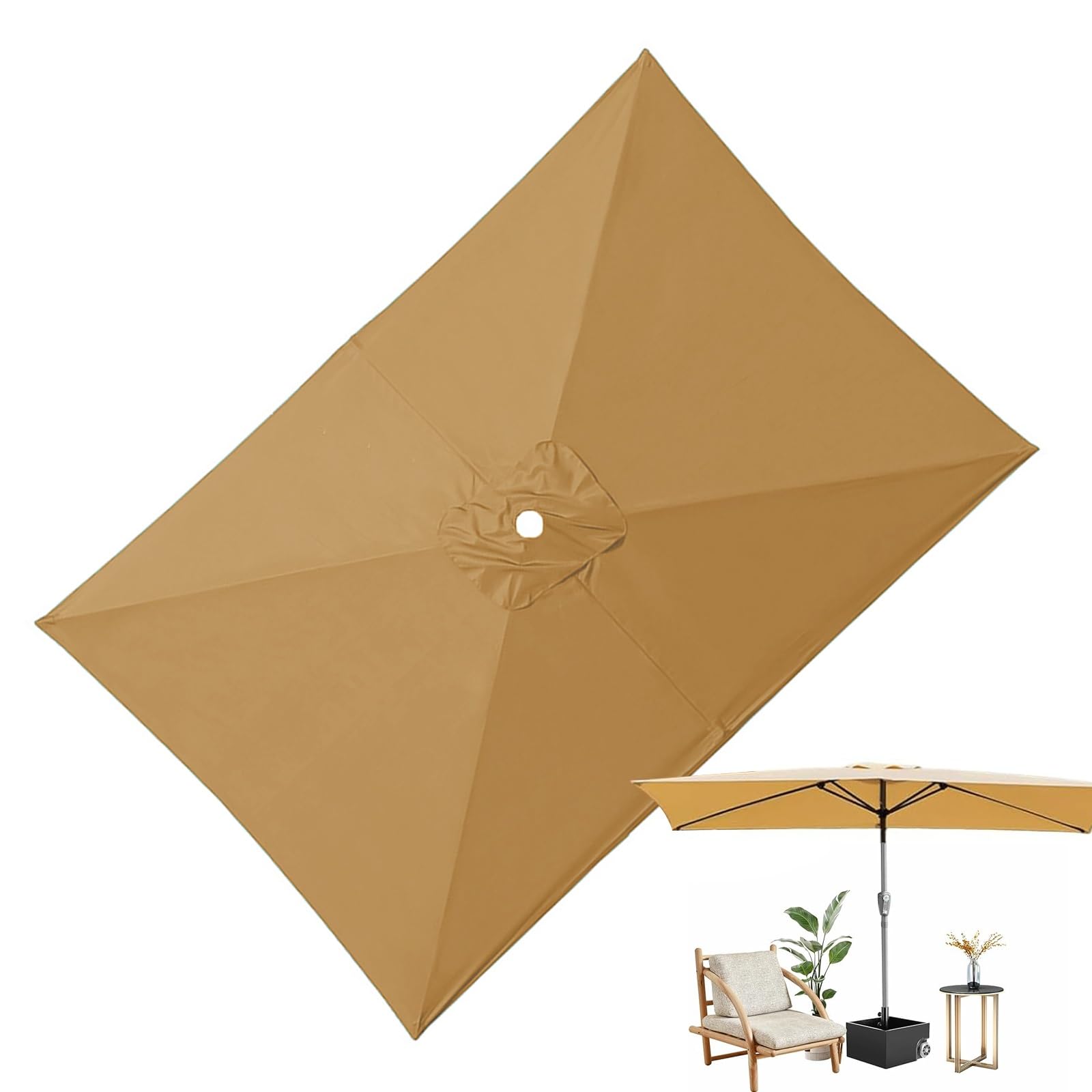 Toldo de repuesto para sombrilla de exterior impermeable de 300x300 cm