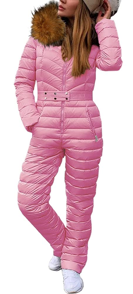 cicy bell Women Onesies Ski Suits Winter Outdoor Sports Jumpsuit Fur Collar Coat Waterproof Windproof Hooded Snowsuit-picture-34