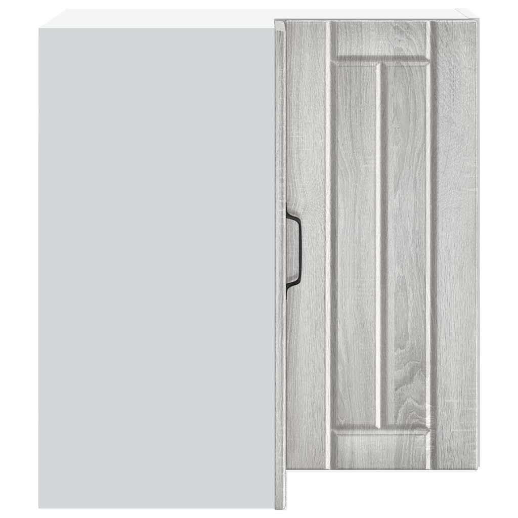 Lucca - Armadietto angolare da cucina in legno Sonoma, 57 x 57 x 60 cm, con molto spazio, montaggio a parete, superficie robusta per cucina, sala da pranzo e dispensa, 70 kg