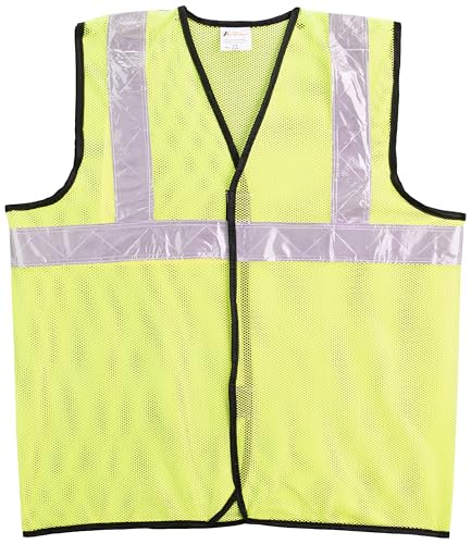 Image of Safety Jacket Reflective High Visibility use For Airport, Construction, Emergency, Landscaping, Paving,Traffic, Sanitation, Security Guard, Engineering jacket,60GSM Mesh, AK-605 (PACK OF 75)