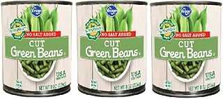 Canned Cut Green Beans No salt Added (3 Cans, 8 oz. Each can)