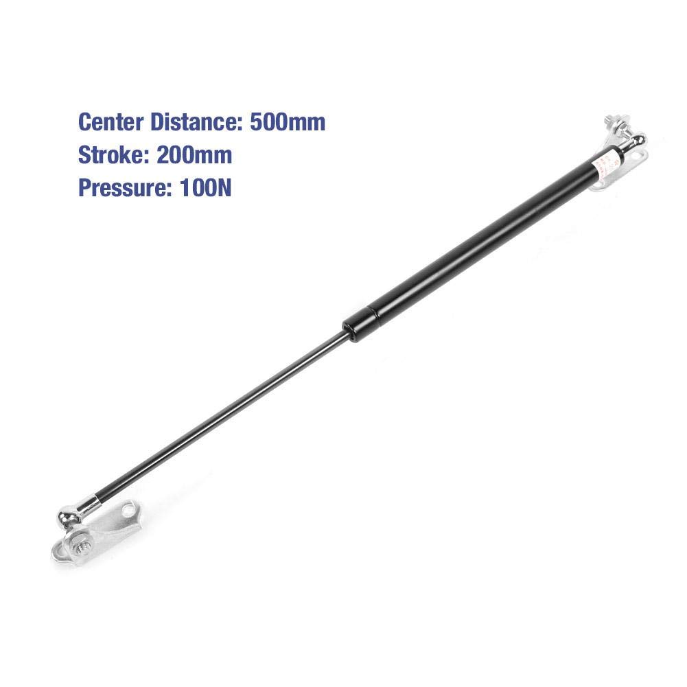 Hydraulische Gasfeder, 500 mm Achsabstand 200 mm Hub 100 N Druckgasdruckfeder für Gerätedeckel, Snackauto Klapptür, Werbeleiste, Lichtbox(#6)