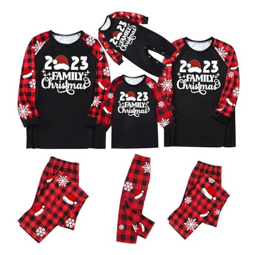 Conjunto De Pijamas Familiares De Navidad Original Cuadros Estampado Escocés Christmas Pyjama Informal Cena Pijama Familiar a Juego para Mujer, Hombre, NiñoN-019