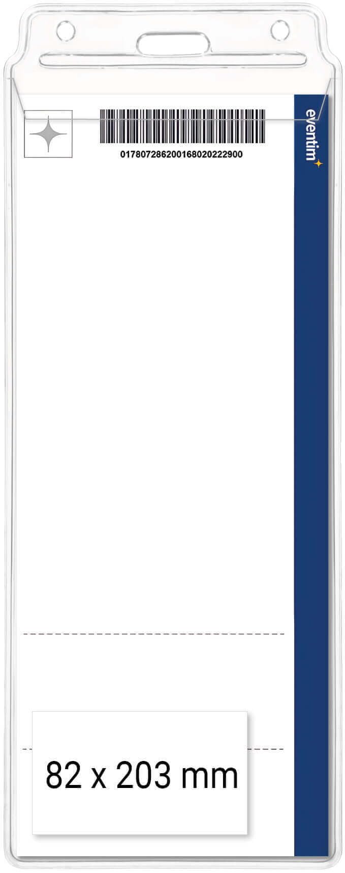 Konzert Ticket Hülle für Konzertkarten und Konzerttickets von Eventim 84 x 205 mm [100 Stück] Ausweishülle für Sportveranstaltungen Tickets