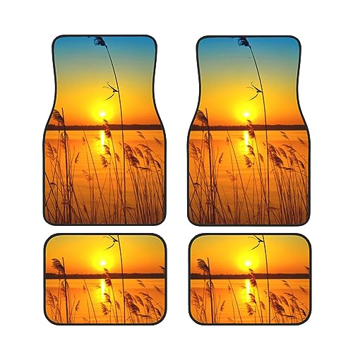 Tapis de sol de voiture antidérapant Reeds by The River lot de 4 pièces