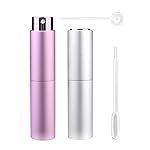 Zingso Portable Mini Refillable Perfume Bottle, 3 Pcs Travel Size Perfume Atomizer Empty Spray Bottle Case for Outdoor and Traveling with Funnel and Perfume Diffuser (C - 10ml (Pink+Silver))