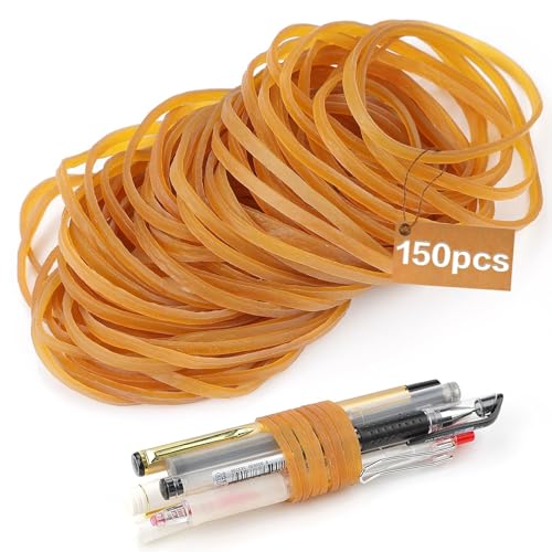 TXXATX Gomas Elasticas, 150 Piezas Gomas Resistentes 60mmx3mm Gomas Elásticas Gomas para Carpetas Bandas de Goma Gomas Elasticas Papeleria para Hogar Oficina Gomas