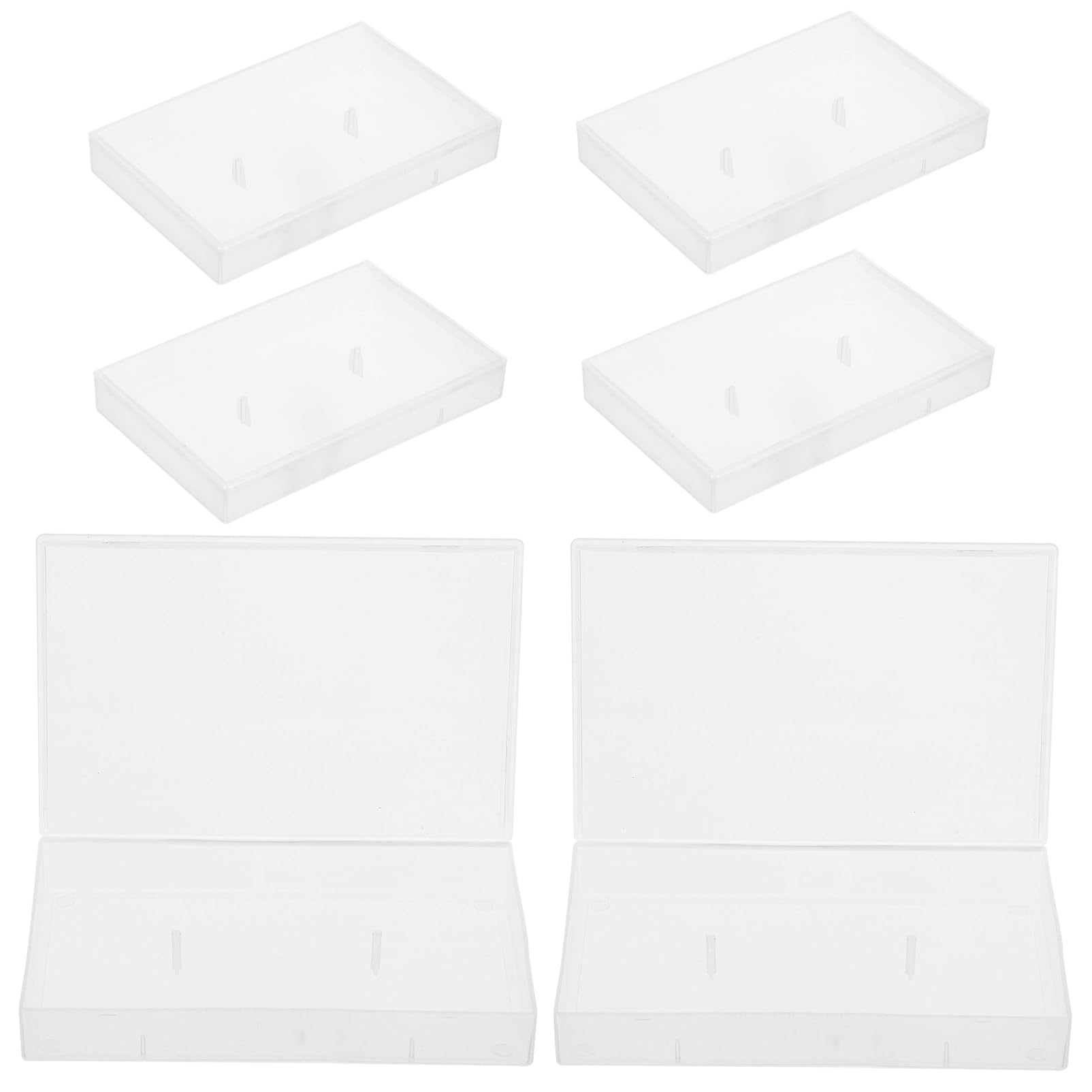 GRIRIW Small Cassette Tape Holder 6 Pack Washi Tape Organizer Audio Cassette Storage Box