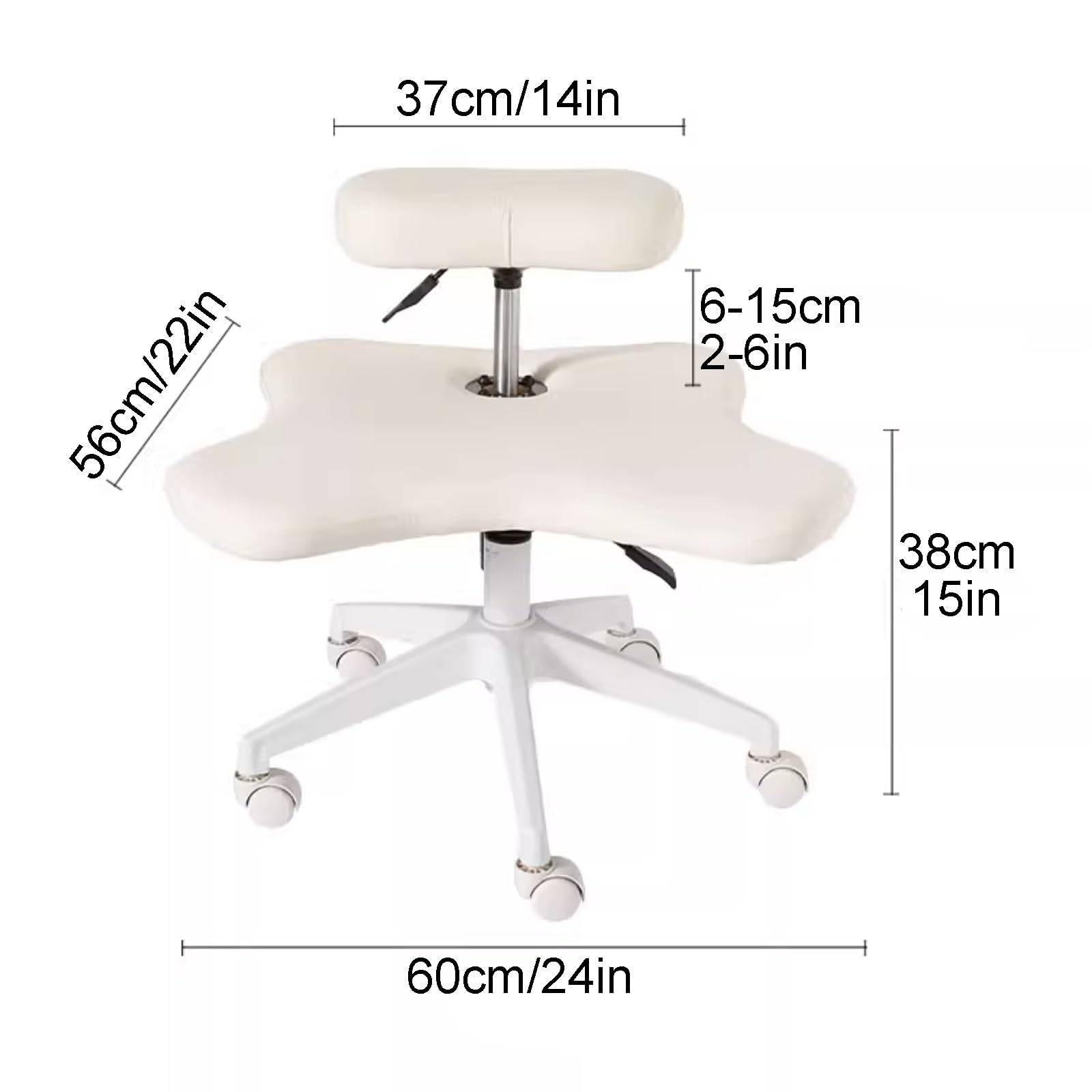 Ergonomiczne krzesło biurowe do medytacji – wielofunkcyjne siedzisko z kółkami i regulacją wysokości, do użytku domowego i biurowego