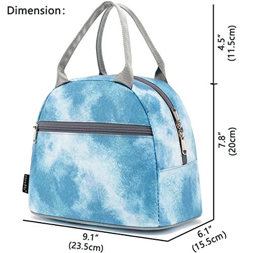 Flowfly Lunch Bag Tote Bag Lunch Organizer Lunch Holder Insulated Lunch Cooler Bag For Women/Men, Tie Dye #TOP2