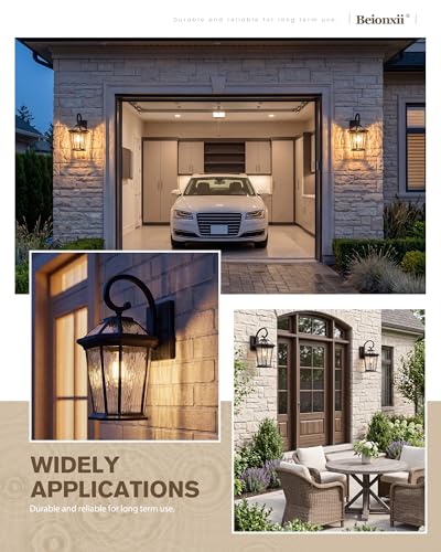 Image of Beionxii 18Inch Outdoor Wall Light, Waterproof Large Outdoor Wall Lantern