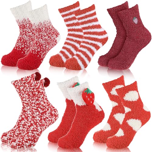 Ramede 6 Pairs Women Fuzzy Socks