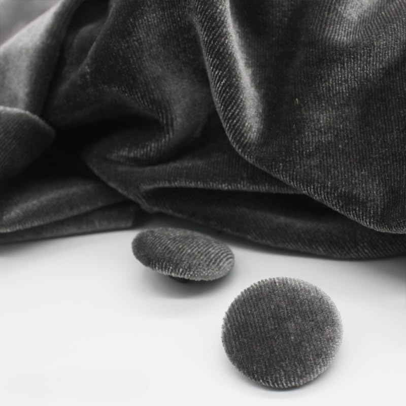 CEMELI 10PCS 10-28MM Gold velvet Round Fabric Cloth Covered Buttons Velvet Buttons With Metal Shank Buttons For Clothes Crafting Sewing