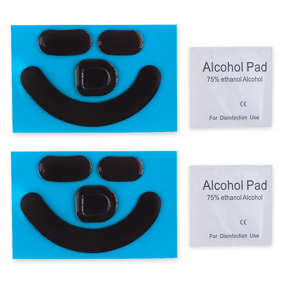 2 Sets Black Rounded Curved Edges Mouse Feet Pads Skates Compatible for Razer DeathAdder V3 Pro Gaming Mouse Wireless