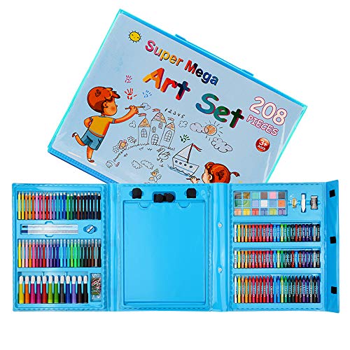 208 Piece Art Set, Artist Sketching Drawing & Painting Set with Case Art Kit for Kids Teens and Adults (Packaging May Vary)