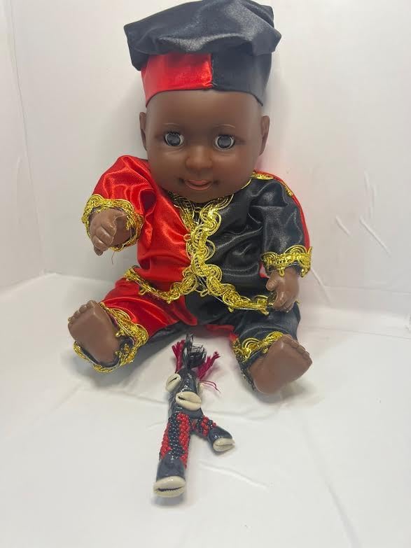 Miniatura 2 de Generic MunecoMuñeca para Eshu Eleggua Garabato Lucero Mundo Santeria Egun, Rojo