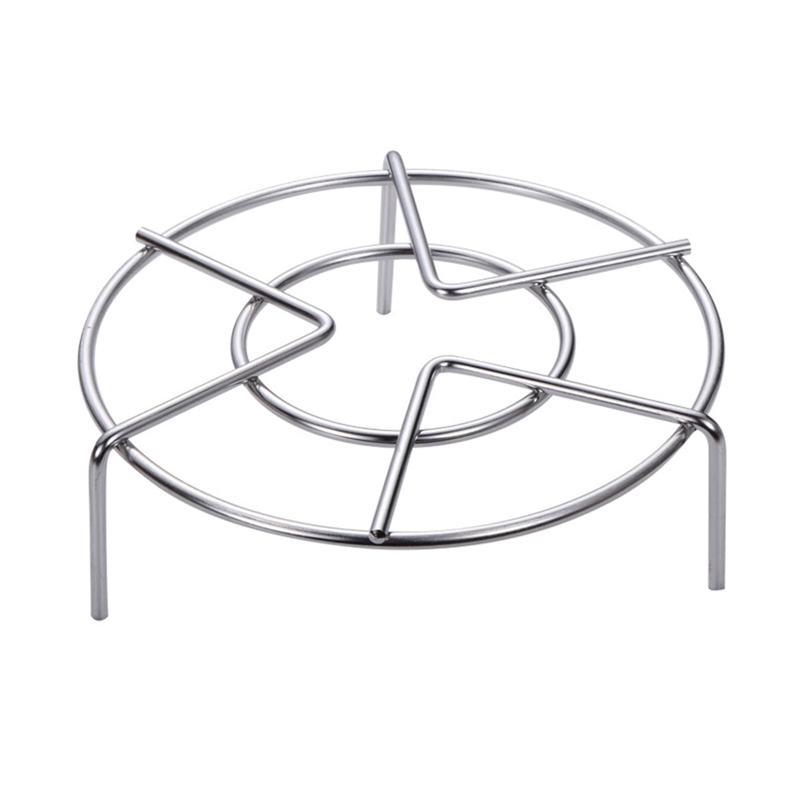 EXQIOUR Round Rack Stainless Steel Steaming Rack Cooking Stand Cooking Steamer Stand Egg Steamer Round