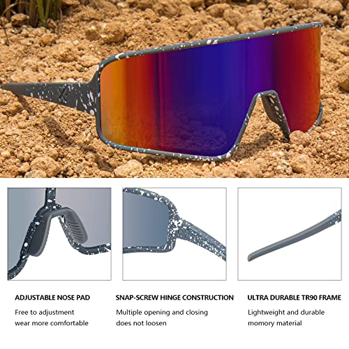 Image of MAXJULI Polarized Sunglasses for Men Women, Windproof Outdoor Sports Cycling Running UV400 Protection Sun Glasses 8121