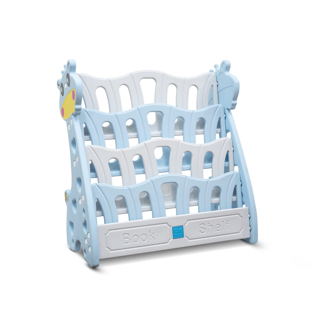 OK Play Book Shelf, Storage Organizer for Kids (2-8 Years) - Sky Blue & Grey-picture-21
