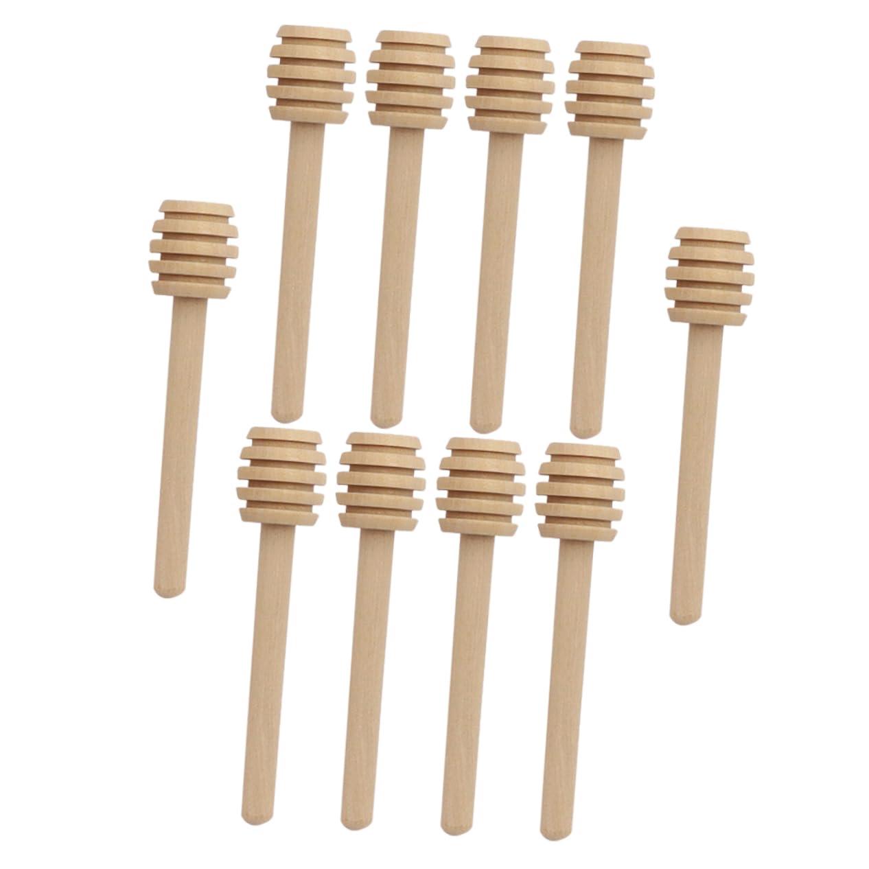 MUCKLILY 10Pcs Honey Mixing Stirrers Multi Function Household Honey Dipper Sticks for Coffee Jam and Syrup Easy to Use and Clean for Viscous Liquids