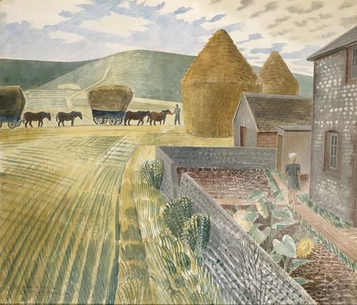 Cuadro en lienzo Furlong di Eric Ravilious decoración artística pared 60x90cm