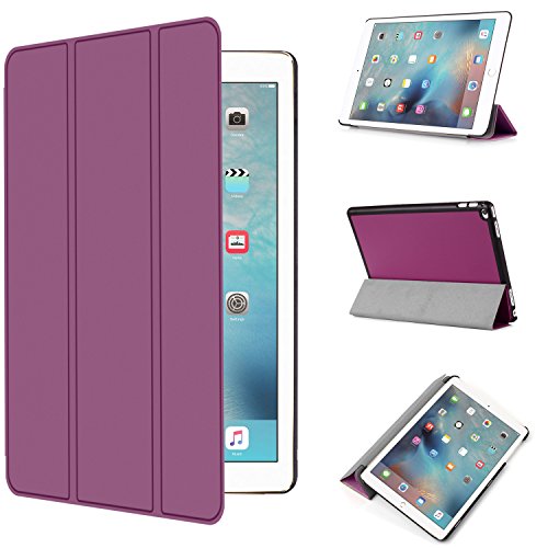 PASONOMI iPad Pro Hülle, Ultra Dünn Premium PU Leder Tasche Hülle Etui Schutzhülle Ständer case Für Apple iPad Pro 12.9 Zoll 2015 Modell (Lila) Cover