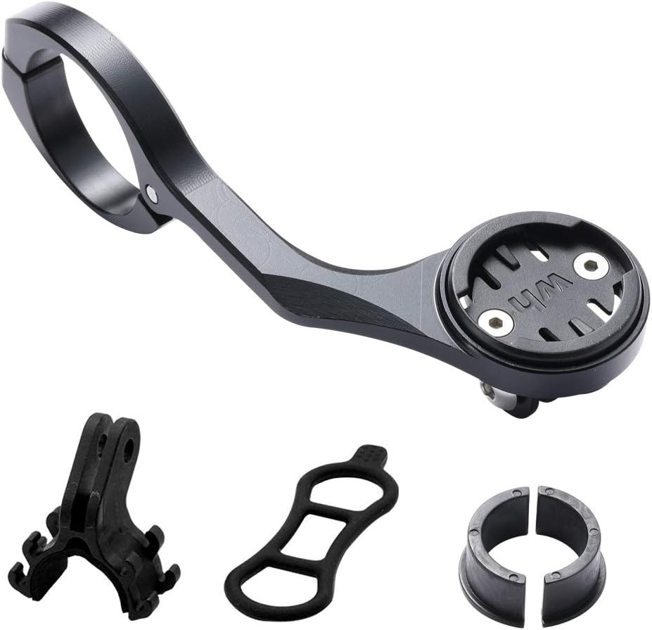 Out Front Combo Mount,Biycle Handlebar Mount for Wahoo Elemnt,Elemnt Bolt,Elemnt Mini,Sport Action Camera and Bike Lights,Compatible Handlebar Sizes 31.8mm 25.4mm (Black)