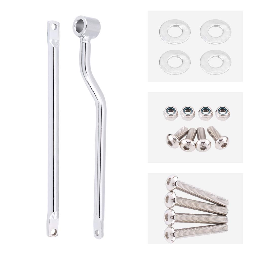 Barre per Borse Laterali, Kit Staffe per Barre di Supporto Borse Laterali per Moto Argento