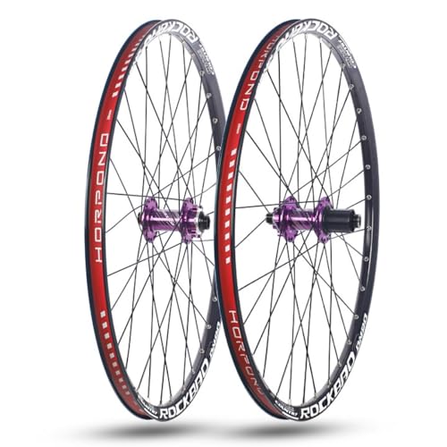 Roues de VTT en alliage d'aluminium avec axe traversant rigide 32 trous