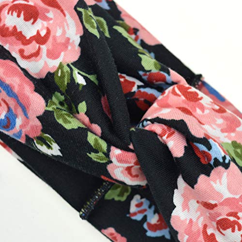 Image of DRESHOW 8 Pack Headbands for Women Yoga Knotted Headbands Elastic Criss Cross Hair Accessories Sports Head Wrap Non Slip