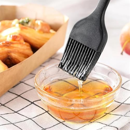 GYSRXS 5 Stück Backpinsel Silikon BBQ Backpinsel Set Pastry Brush Silikonpinsel Backen Kuchenpinsel für Grill,Backen,Kochen,Spülmaschinenfest(5 Farben)