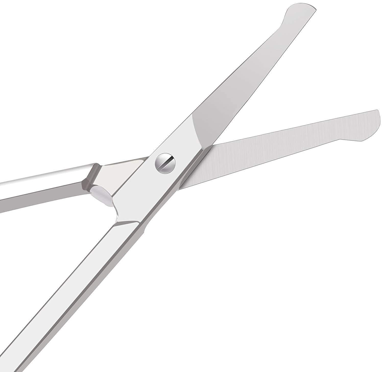 Nyamah Sales Stainless Steel Facial Scissors with Rounded and Curved Head for Eyebrows, Eyelashes, Nose Hair, Ear Hair, Moustache Grooming (Pack of 2) 4