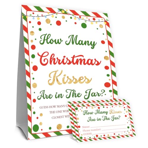 Christmas Party Guess How Many Kisses, Christmas Party Supplies for