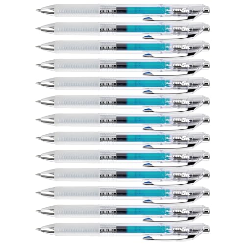 Bolígrafo Pentel EnerGel ICE Gel Líquido 0.7 mm Turquesa Pack 12