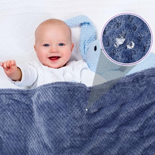 Image of Reginary 4Pcs 30x40 Baby Blanket Fuzzy,Purple, Pink, Gray, Blue