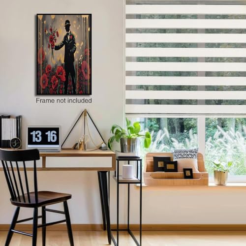Lienzos decorativos de gran formato 60x80 con diseño elegante de amapolas rojas 3