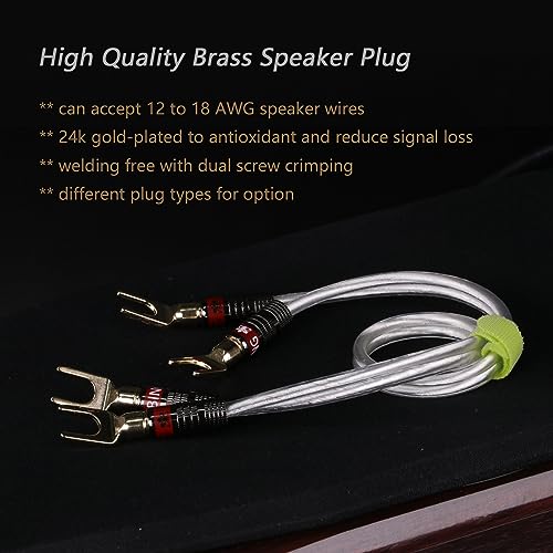 Conectores banana de ángulo recto para solucionar roturas en el cable de altavoz 6