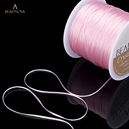 image for BEADNOVA 1mm Elastic Stretch Crystal String Cord for Jewelry Making Br